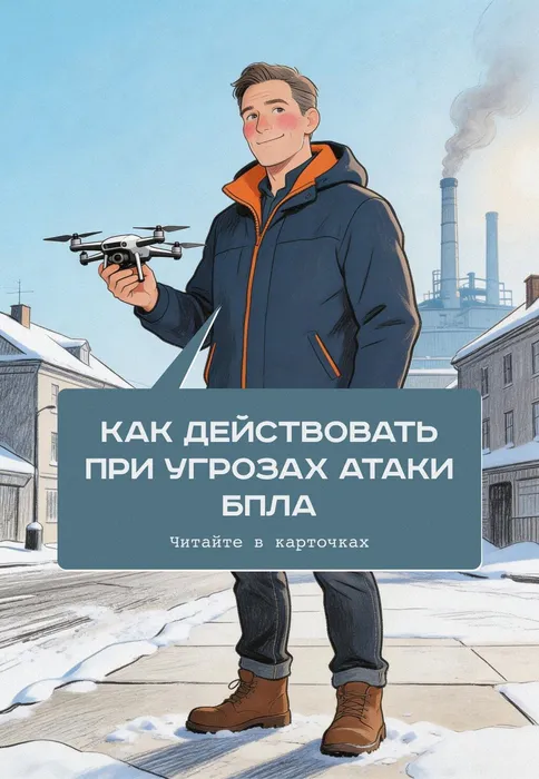 Как действовать при угрозах атаки БПЛА - читайте в карточках
